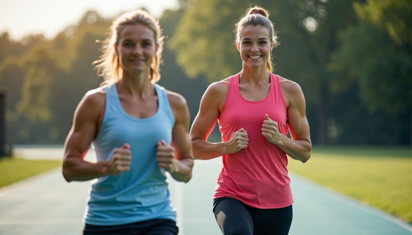 Deux athlètes pratiquant des exercices de renforcement musculaire en extérieur, illustrant les bénéfices pour les sports d