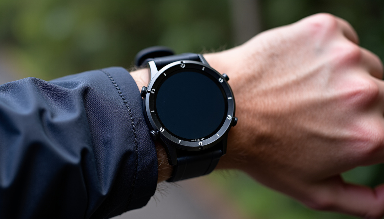 Mathieu Blanchard portant sa Garmin Fenix 7 Pro lors de l