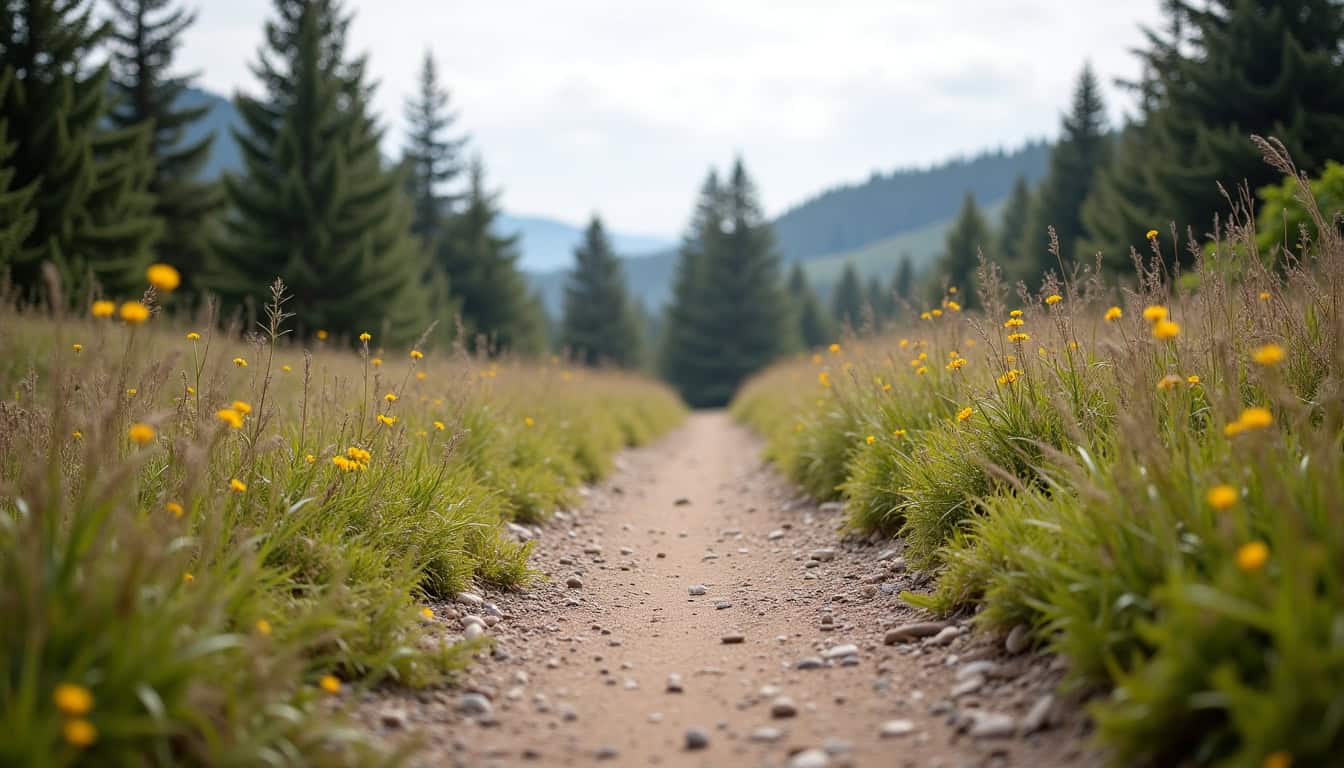 Parcours de trail 21K en montagne avec sentiers et dénivelé