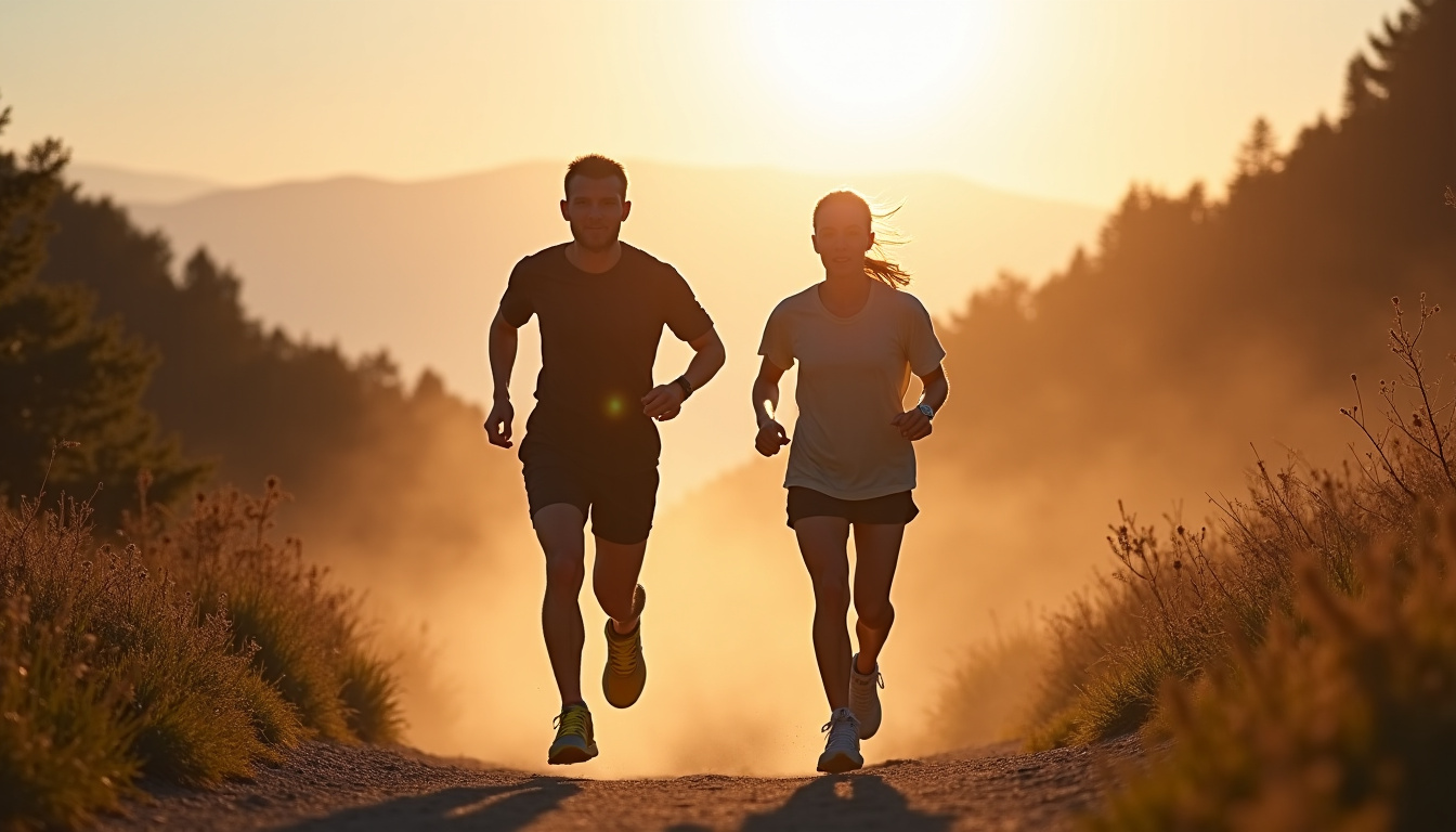 Coureurs en duo participant à l