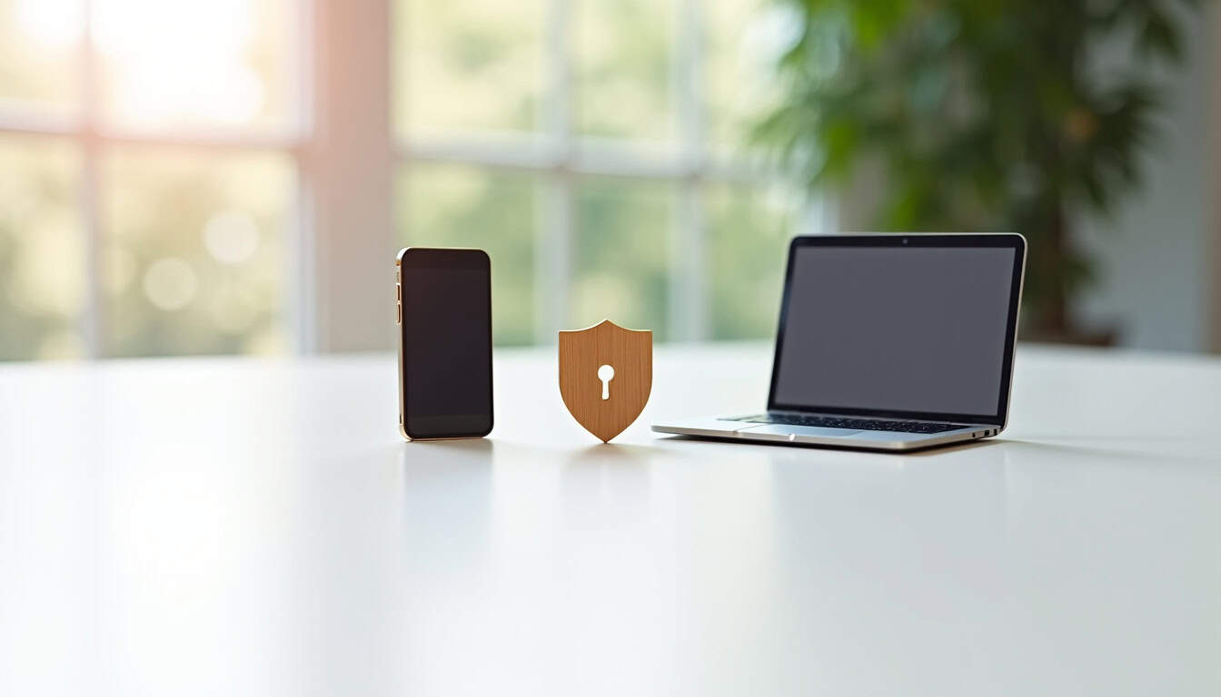 Menu des paramètres de sécurité et confidentialité dans l