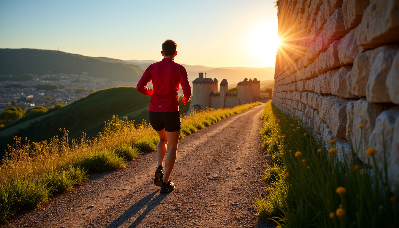 Parcours du Trail des Forts de Besançon traversant les fortifications historiques inscrites à l