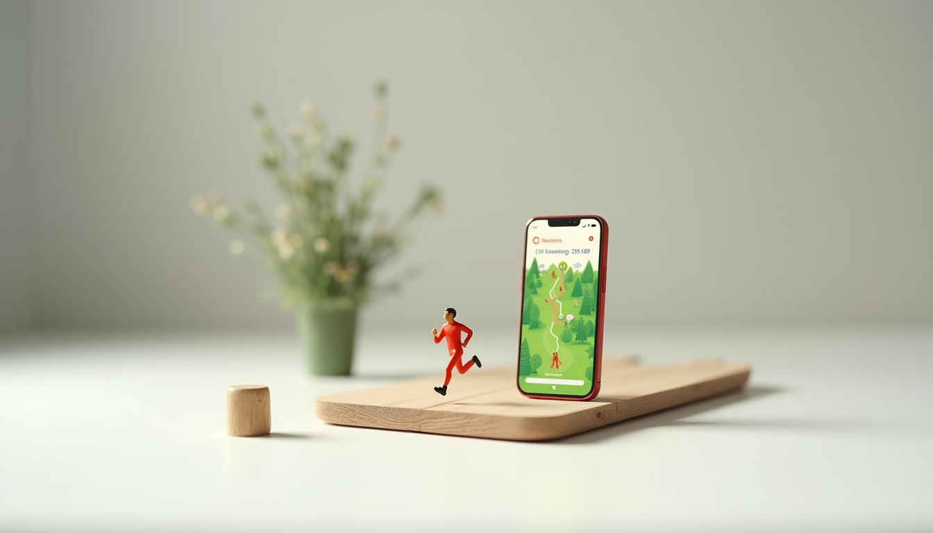 Interface de l'application Strava sur un smartphone avec une activité en cours d'enregistrement